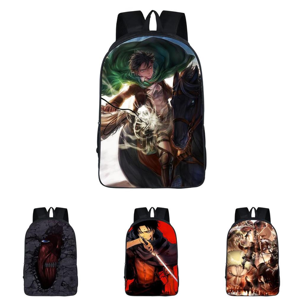 Stylish Anime Attack On Titan Zipper Backpack With Large Capacity For Students And Fans