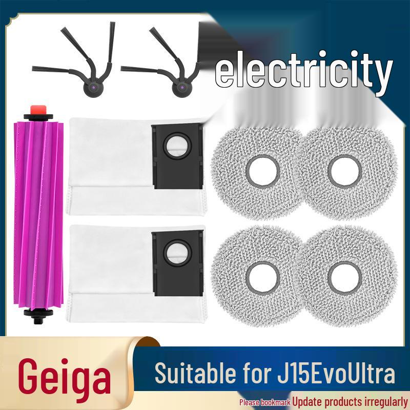 Eureka J15 Evo Ultra Roboterstaubsauger Hauptbürste, Seitenbürsten, Filter, Wischmopp & Staubbeutel Set