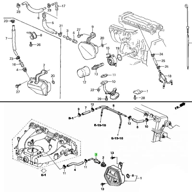 Positive Kurbelgehäuseentlüftungsventil PCV-Ventil Passend für Honda Civic CRX 1.5 1.6 17130PK1003 17130-PM6-003 17139-PK1-000 17130PM6000