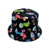 Children'S Dinosaur Cartoon Rocket Space Boys And Girls Cute Outdoor Sunshade Bowl Hat Printed Bucket Hat 54Cm