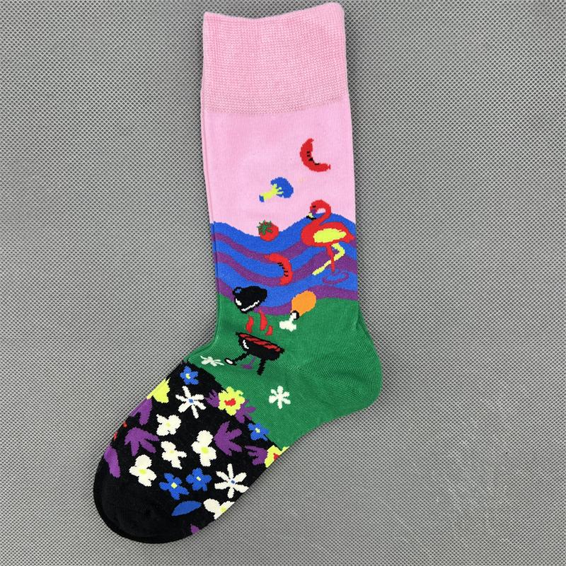 Happy Socks Women's Unisex Combed Cotton Sock Cherry Strawberry