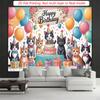 Party Backdrop Kitten Cake Flat Balloons Spanish Photo Booth Background Front Door Decor