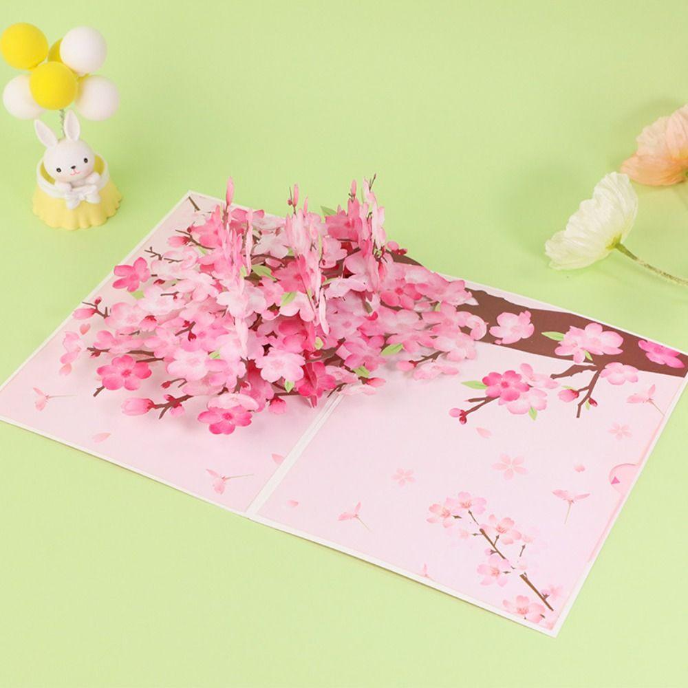 

Wishing Peach Blossom Greeting Card Paper Thank You Blessing Card Teacher s Day