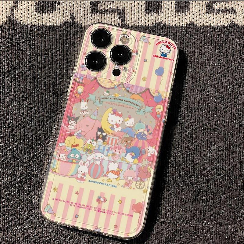 Circus Sanrio mobile phone case is all-inclusive for Apple 13/16PROMA personalized creative animation/15/14