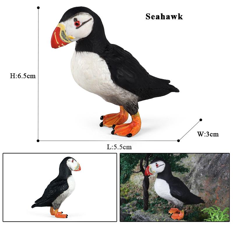 Oenux Forest Bird Animals Wild Ostrich Magpie Owl Crow Flamingos Figurines Action Figure PVC Garden Decoration Miniature Kid Toy