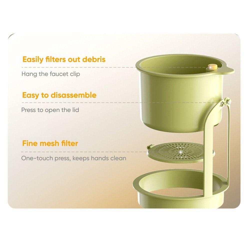 Push-type Kitchen Sink Filter Basket Anti-leakage Separate Drain Bowl Versatile Hanging Bag Grid Racks