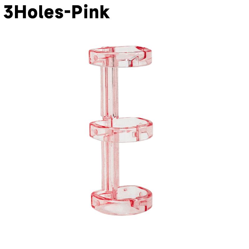 3-1Pcs 3/5Holes Loose Leaf Binders Book Rings Translucent Binding Spines Combs Snap Split for DIY Diary Notebook School Supply