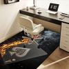 Black Burning Ace of Spades Playing Card - Unique Poker Deck AccessoryOffice Mat Home Decor Office Desk Chair Carpet for office ph101