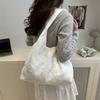Small Fresh Lace Flower Canvas Bag Women's New Large-capacity Commuting Lazy Wind Single Shoulder Tote Bag Tide