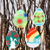 WTEMPO DIY Epoxy Resin Mold Easter Eggs Shaped Design Silicone Mold Home Festive Party Hanging Pendants Making Mold Decoration Silicone Mold
