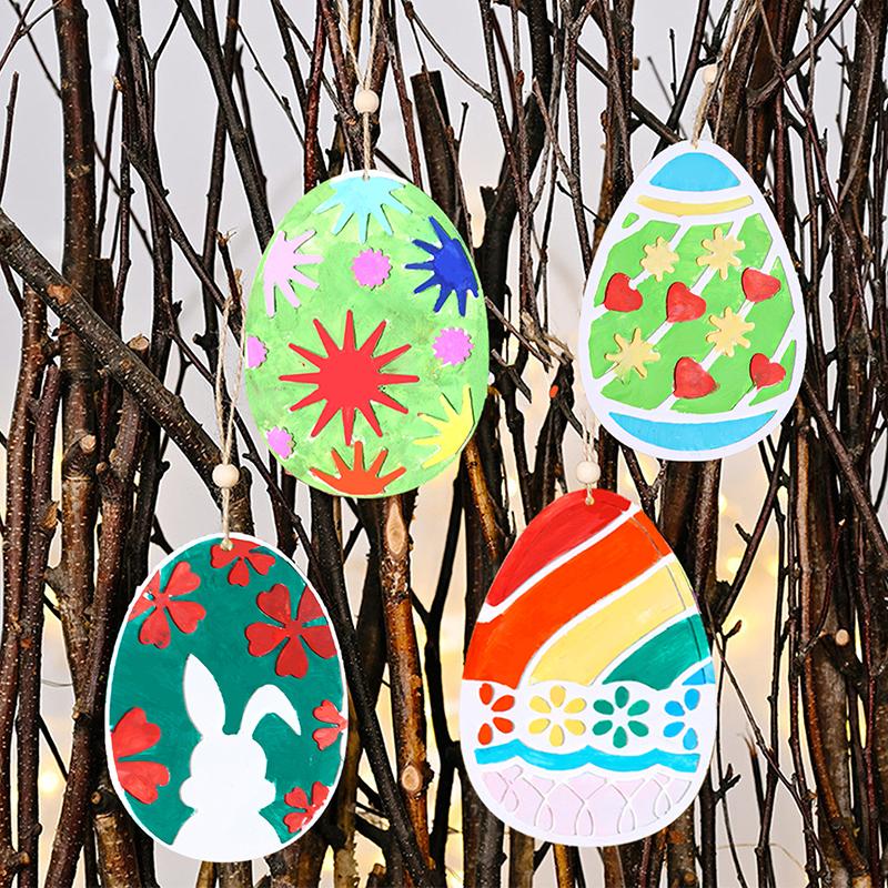 WTEMPO DIY Epoxy Resin Mold Easter Eggs Shaped Design Silicone Mold Home Festive Party Hanging Pendants Making Mold Decoration Silicone Mold