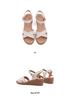 Red Dragonfly Women's 2024 Summer Genuine Leather Thick-Soled Flat Wedge Sandals
