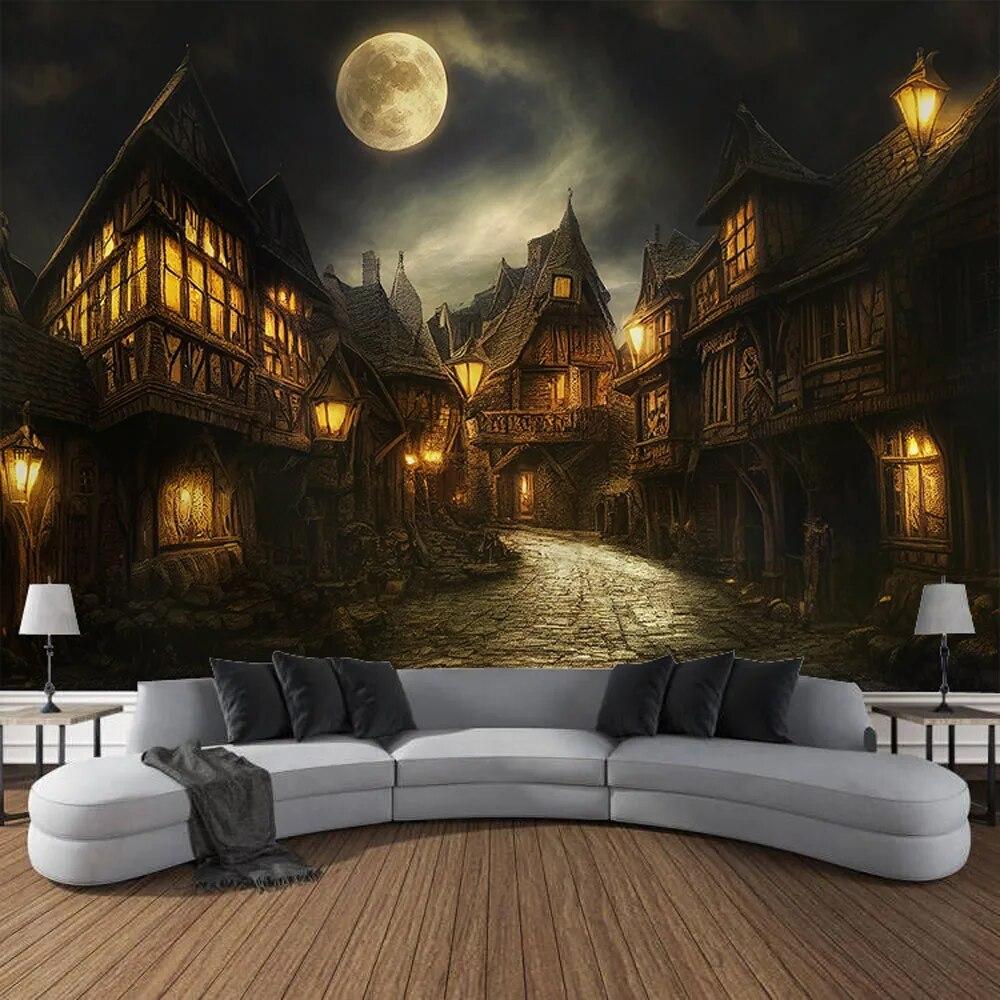 

Луна, планета, звездное небо, пейзаж, настенный гобелен, художественное украшение, подвесная ткань, занавеска для спальни, гостиной, украшение для дома 230x180cm