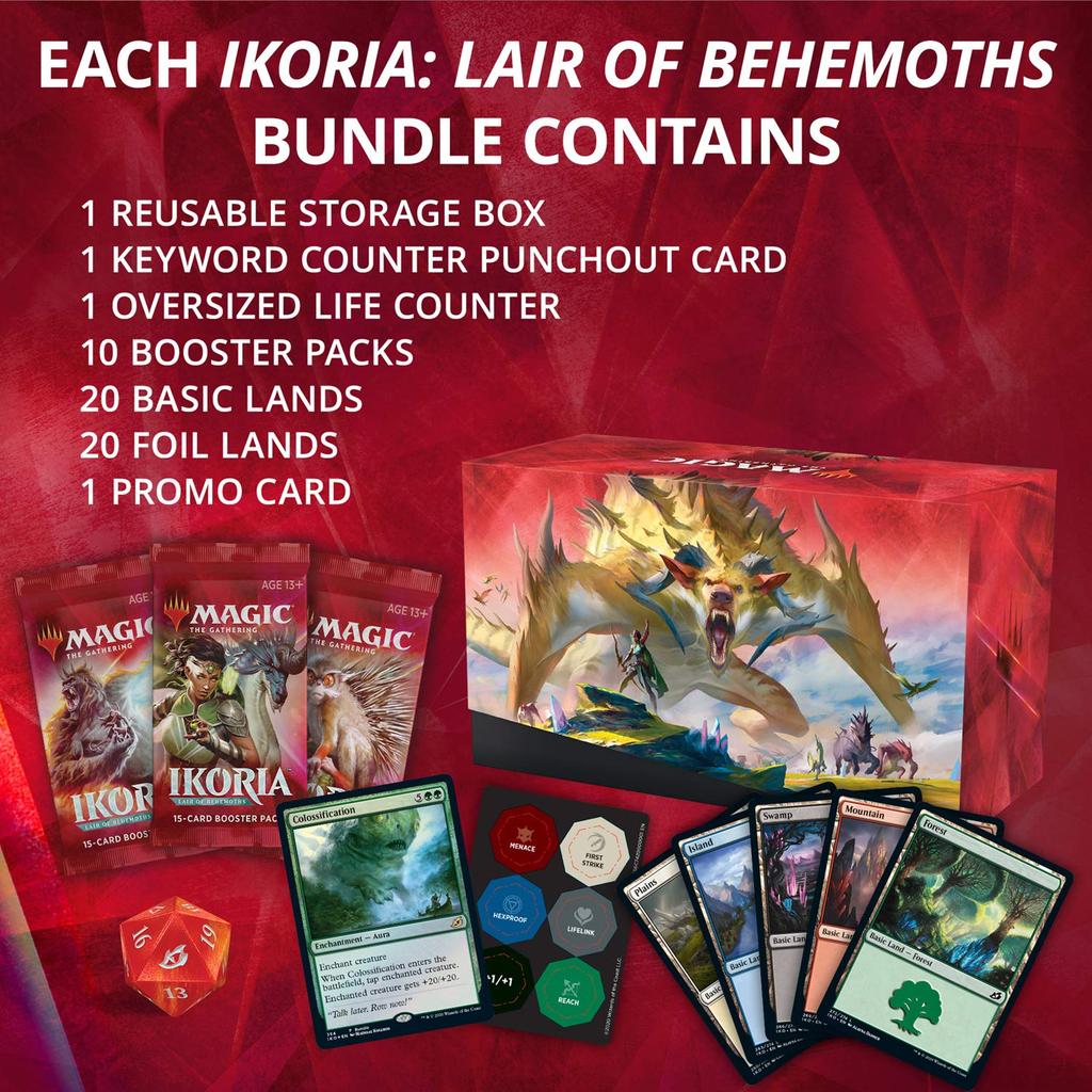 MTG Magic The Gathering Ikoria Booster Bundle Fat Pack Box 10+ Booster Packs