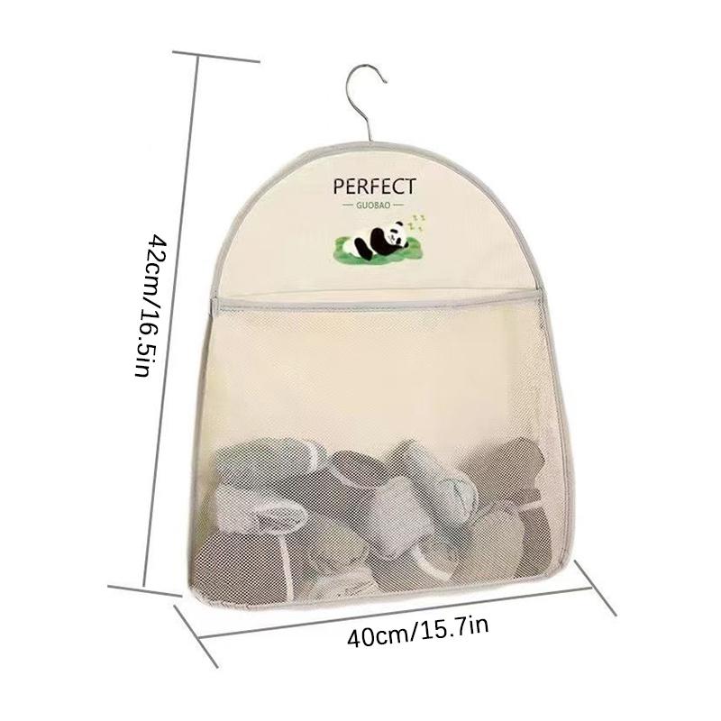 Underwear Hanging Storage Bag Household Socks Storage Net Wardrobe Hanging Hook Net Bag Portable Clothing Storage Mesh Bag