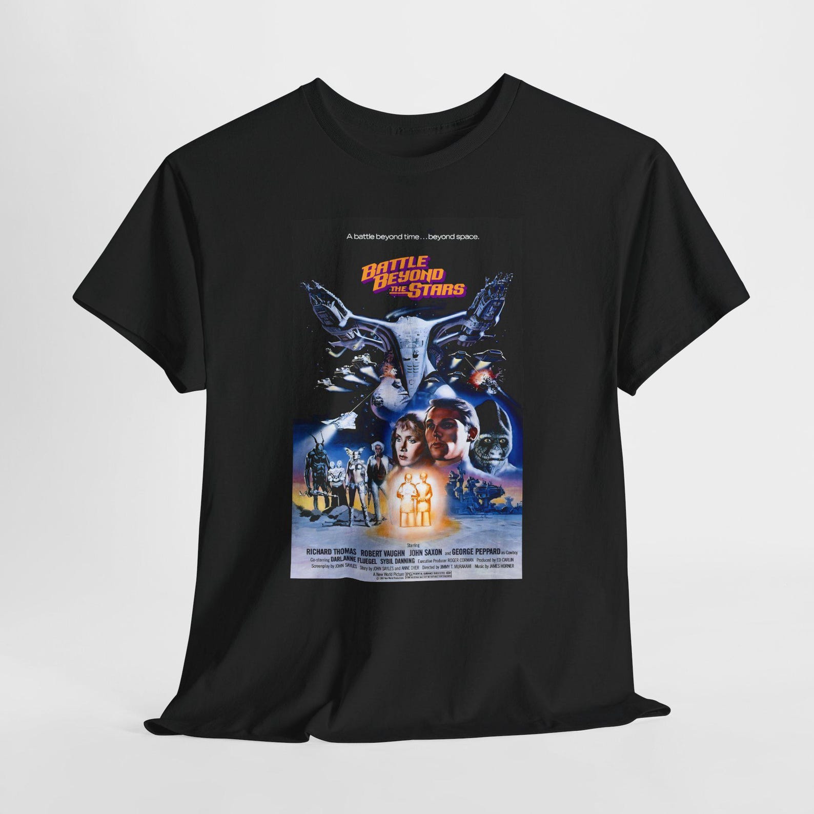 Sci-Fi Unisex Tee, Battle Beyond The Stars Shirt, Space Movie Graphic Tee, Retro Sci-Fi T-Shirt, Galaxy Print Tee, Sci-Fi Fan Gift S