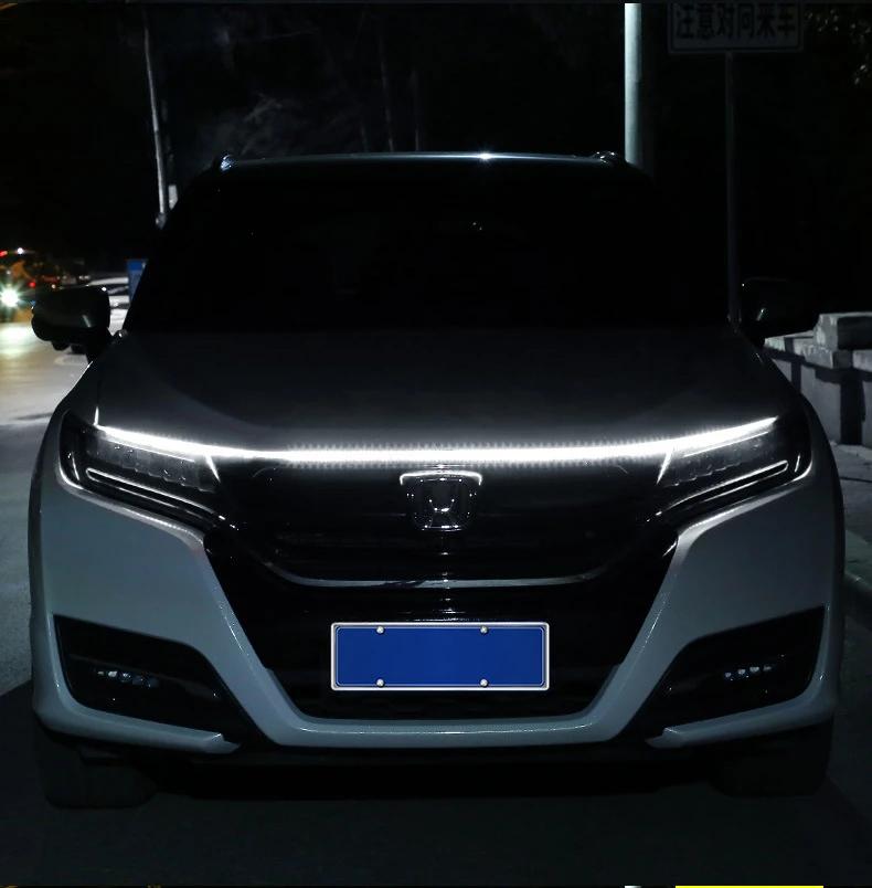 Car Start Up Scanning Daytime Running Lights Through Type Water Proof LED Decorative Lights Universal Accessories