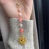 Sun Crystal Car Pendant: Pearl & Crystal Hanging Ornament for Interior Decoration