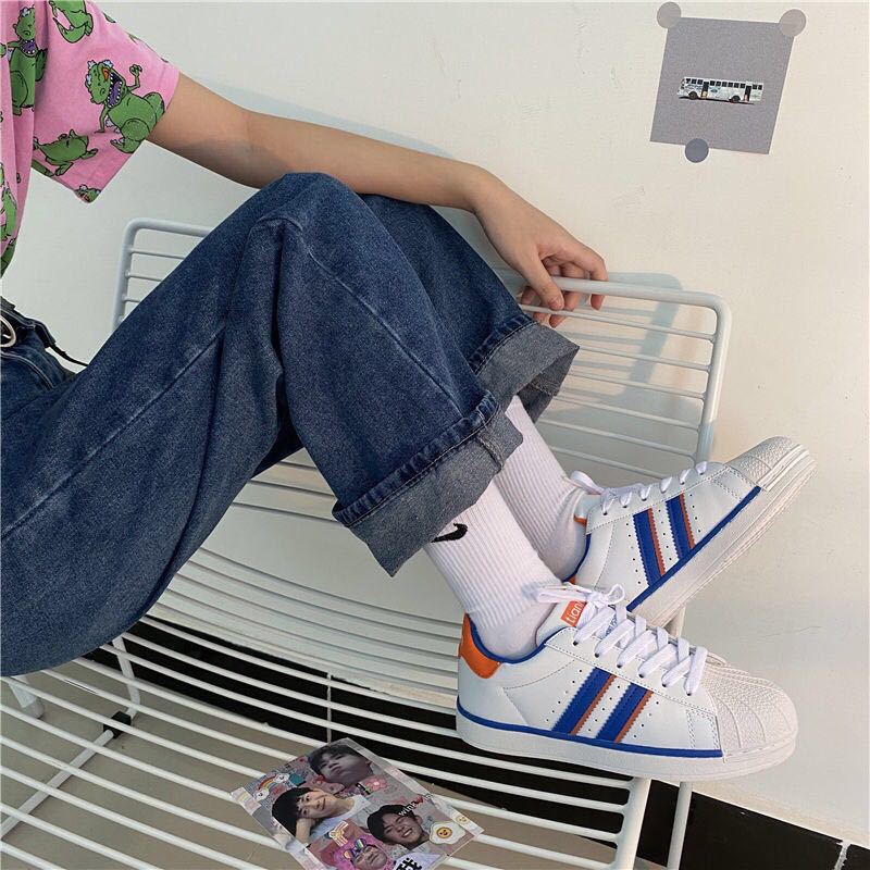 Туфли в студенческом стиле с разноцветными панцирями Ulzzang, повседневные спортивные туфли на плоской подошве, женские туфли 35