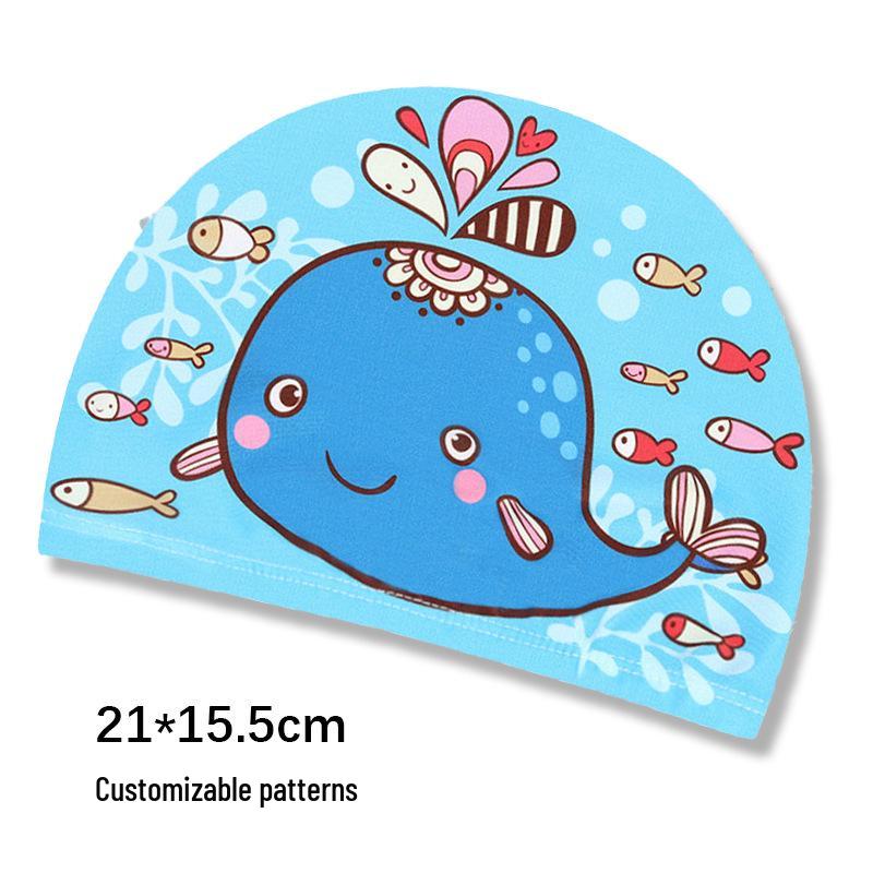 

Children s Cartoon Swim Cap – Cute Ear-Protective Cloth Caps for Boys & Girls