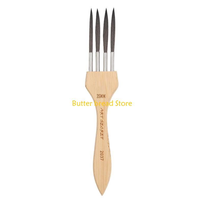 

W89C Nylon Hair Painting Brushes Artists Paint Brushes Multi-Tooth Artist Paint Brushes 4/6 Teeth Paint Brush