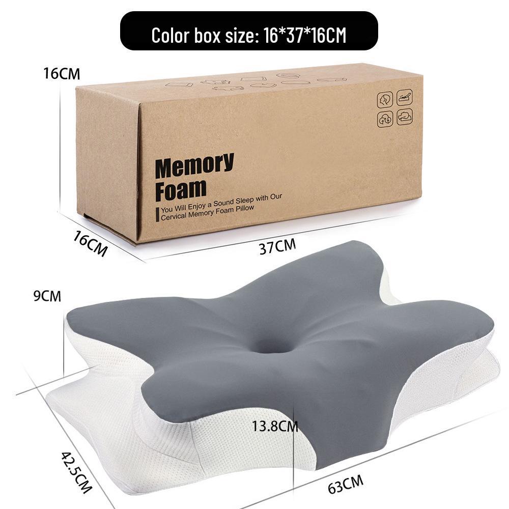 Verdicktes Schmetterling Eis-Seide Memory-Schaum Zervikal Nackenstützkissen Paar