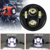 5.75" Round Black Base LED Headlight for Harley and Motorcycle Wrangler