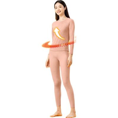 Yiershuang Damen Extra Dickes Thermo-Unterwäsche-Set mit Merinowolle & Seide