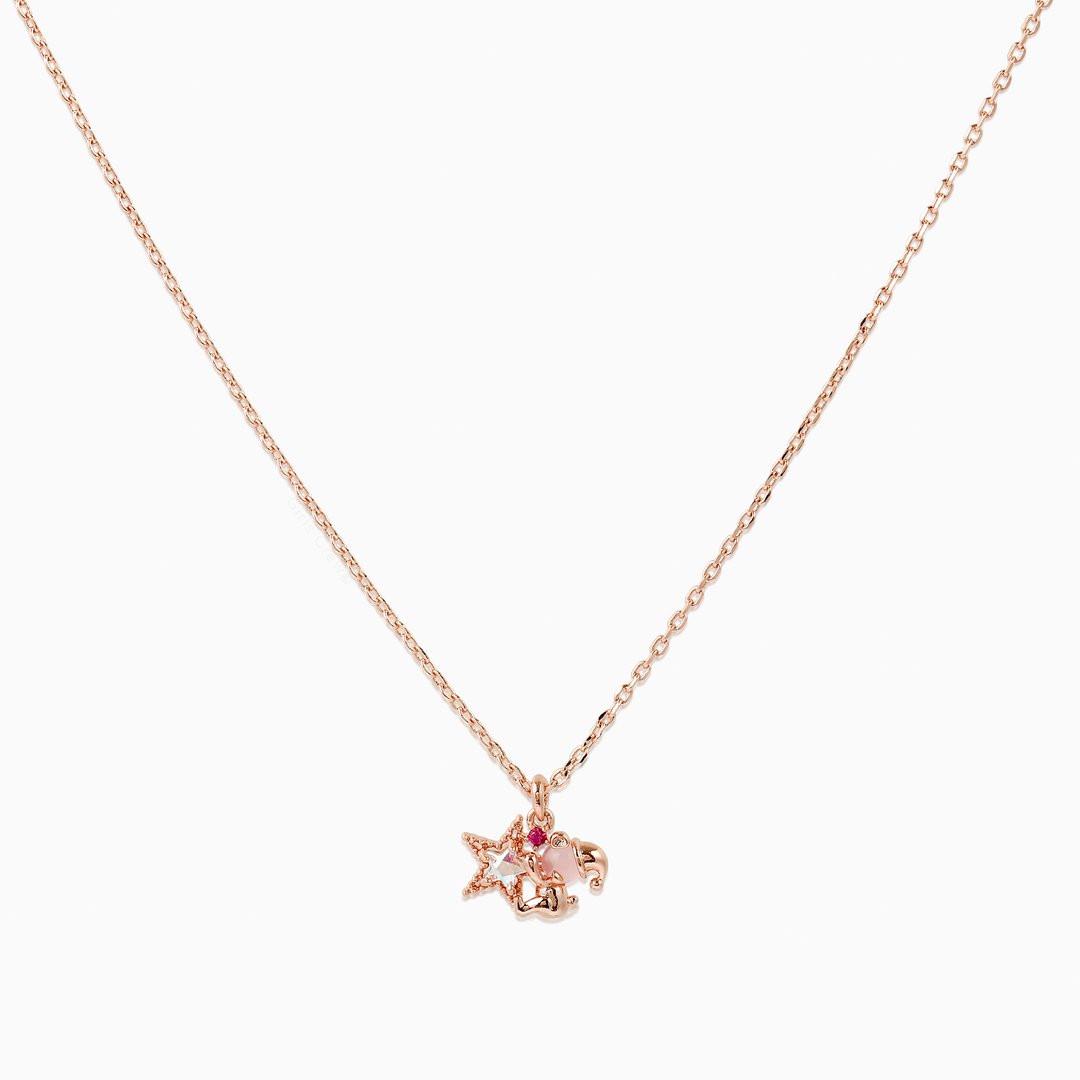 

Милое ожерелье с плюшевым мишкой с рождественской шапкой с покрытием из 18-каратного золота - Модное подвесное украшение