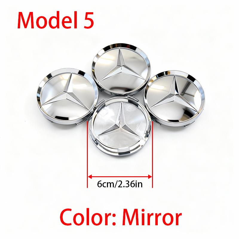 4Pcs 60mm 75mm Car Wheel Center Logo Badge Hub Cap For Mercedes Benz W211 W205 W213 W203 C218 A207 CLA CLS E Class Accessories