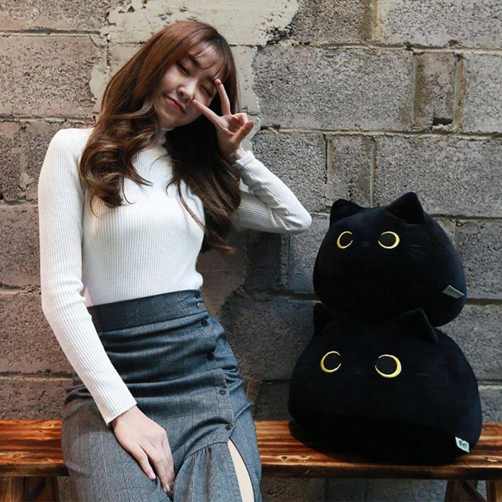 Lovely Soft Pillows Black Cat Plush Doll Cat Plush Toys Cat Shaped Stuffed Toys Cat Plush Pillows