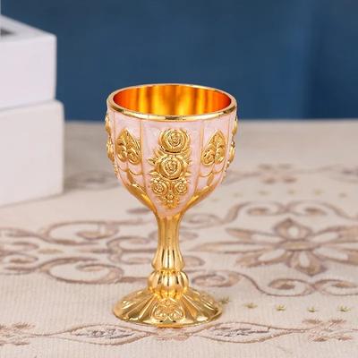 Nouveau 2025 Coupe à Vin 20ml Vintage Haute Apparence Personnalité Créative Anti-chute Décoration Coupe à Cocktail Verres à Shot Métalliques Calice