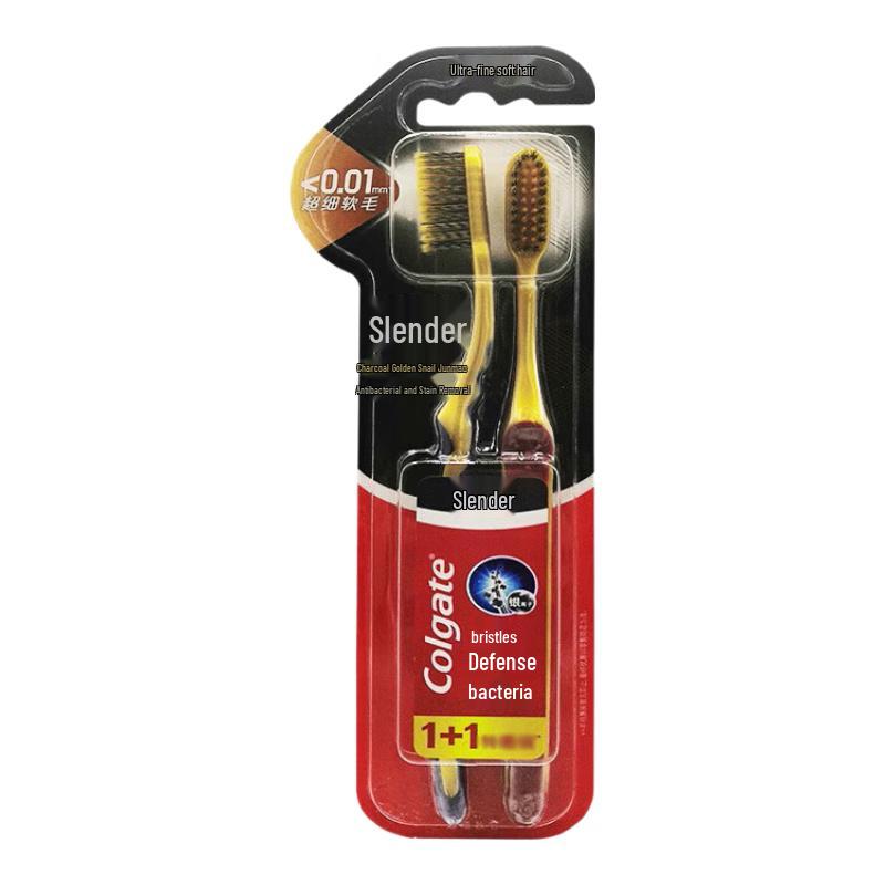 Colgate Slim Carbon Gold Spiral Toothbrush 4-Pack