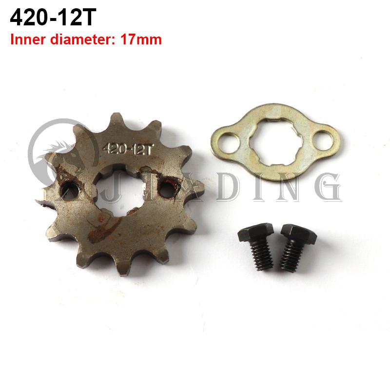 Front Engine 420# 17mm 20mm 10T-19T Toothed Sprocket & Fixed Plate Lock For Dirt Pit Monkey Dax Bike Go Kart ATV Quad Motorcycle