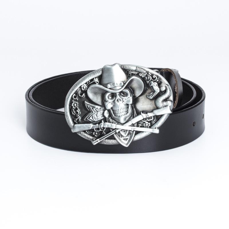 Trendy Men's Retro Cowhide Leather Belt - Genuine Casual Style for Trousers