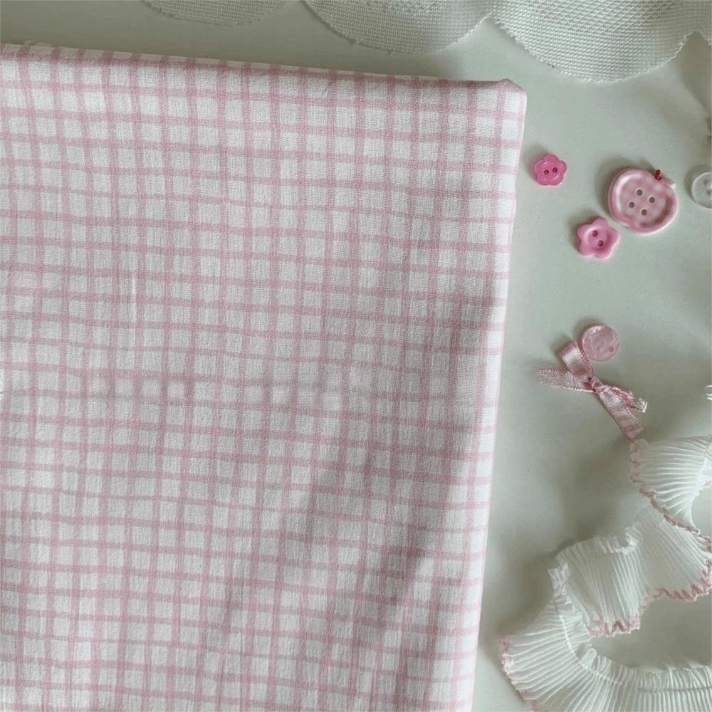 Fashion 145x100cm Digital Print Fabric DIY Soft Floral Check Cloth Cotton Breathable Sewing Cloth For Home Wear