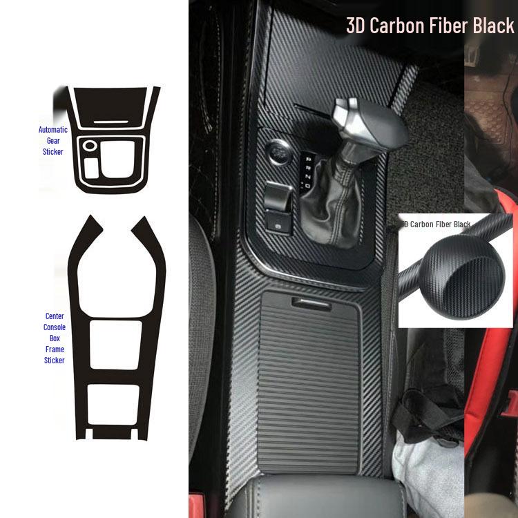 Carbon Fiber Interior Stickers for Dongfeng Fengshen Yixuan Center Console & Gear Shift