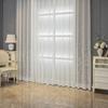 White Leaf Drapes, Sheer Tulle Curtains with Embroidery, Easy To Hang, Suitable for Bedroom, Living Room, Balcony, Farmhouse