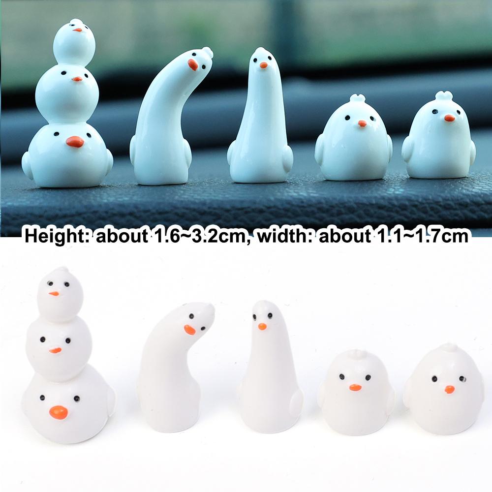 Mini ozdoby do auta Středová konzola na palubní desku pro slepice Sada slepice Roztomilé zahradní ozdoby Interiér auta Dekorativní doplňky pro vlastní potřebu