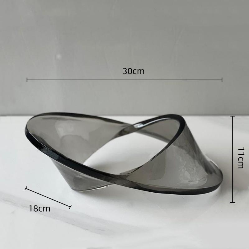 Transparenter Acryl-UFO Geometrischer Hohl-Dekorationsartikel Abstrakte Handarbeiten Dekorationsfiguren Heimdekoration