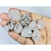Natural Black Rutile Pear Cabochon Loose Gemstone 8Pcs Lot 236Cts. C-1918