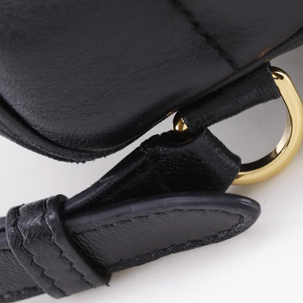 Burberry Quilted Lola Mini Backpack Backpack Daypack 80538151 TB Logo Black Leather Women Used
