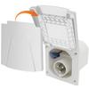 1pc White Plastic Electric Hook Up Socket Flap Lid Cover For Caravan Motorhome RV Camper Van Replacement Parts