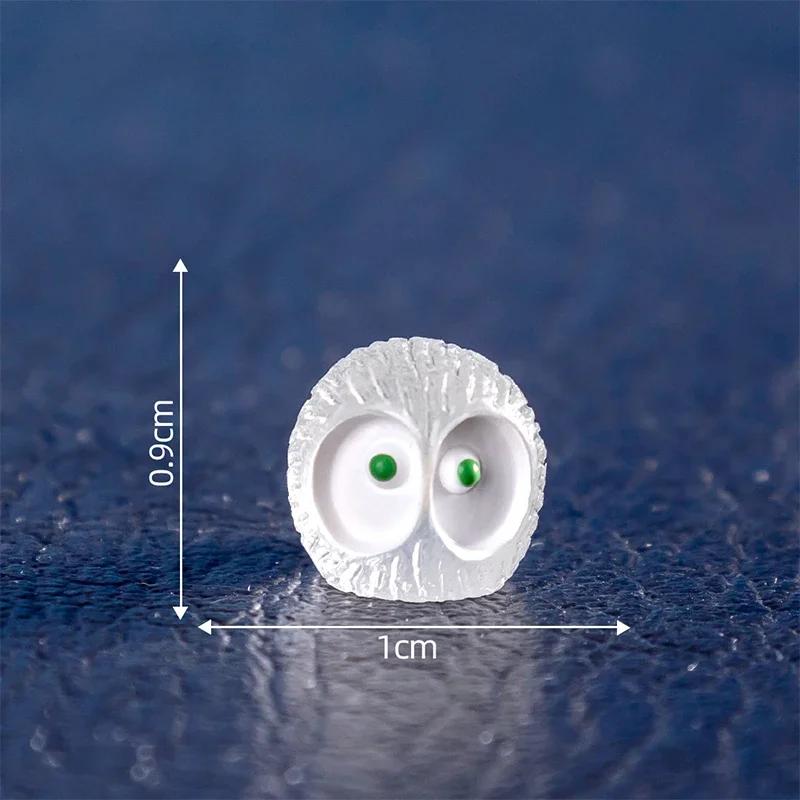 Miniatures Halloween Luminous Black Briquettes Elfs Mini Dust Ball Figure Miniature Figurines Fairy Garden Ornaments Home Decor