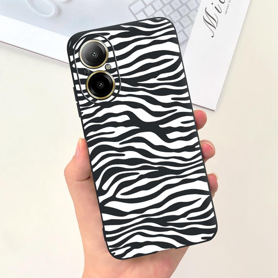 Hülle Für Oppo Realme C67 4G RMX389 Handyhüllen Schwarze Katze Mondnacht Weiches Silikon Stoßfeste Rückabdeckung Für RealmeC67 4G Funda