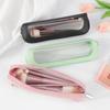 New Clear Small Makeup Bag Transparent Waterproof Cosmetic Organizer with Zipper PU Leather Makeup Brush Case