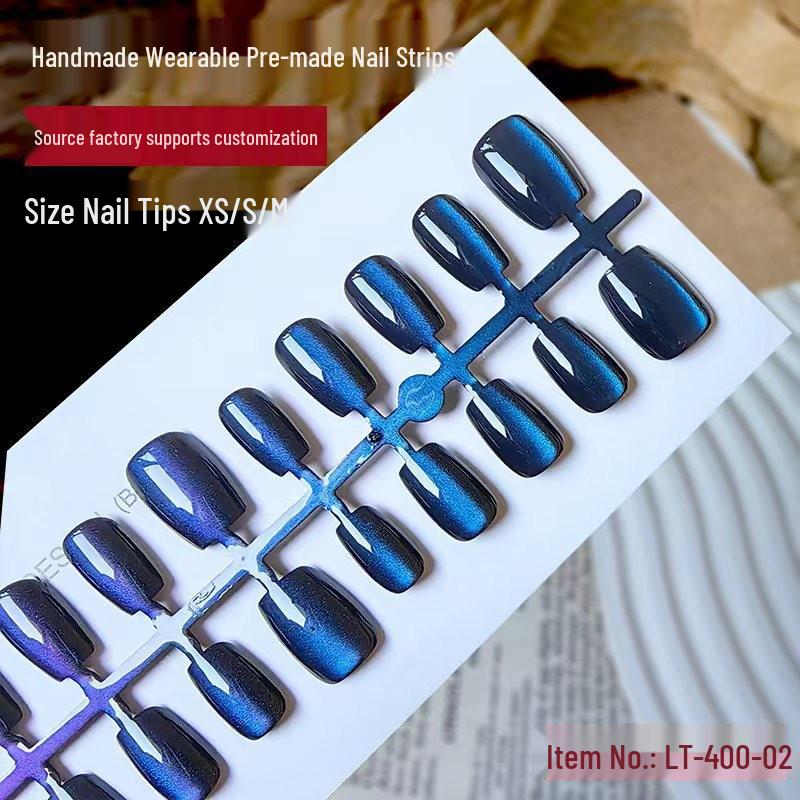 Cat Eye Manicure: 30 Hand-Painted Luxury Nail Strips