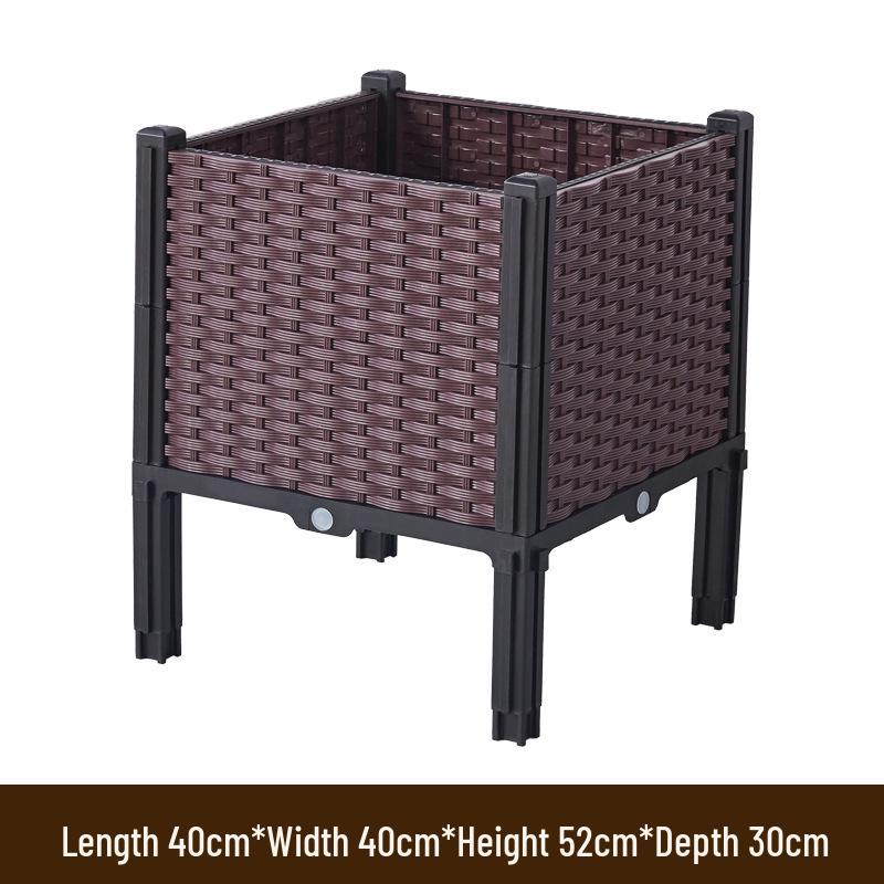 Multi-layer Space-saving Rectangular Planter Box for Indoor/Outdoor Vegetable Gardening