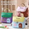 Cute House Shaped Cosmetic Bag Stain Resistant Foldable Space-Saving Makeup Organizer for Travel Home Storage