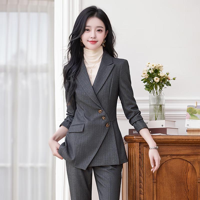 Women s Professional Striped Suit Set L